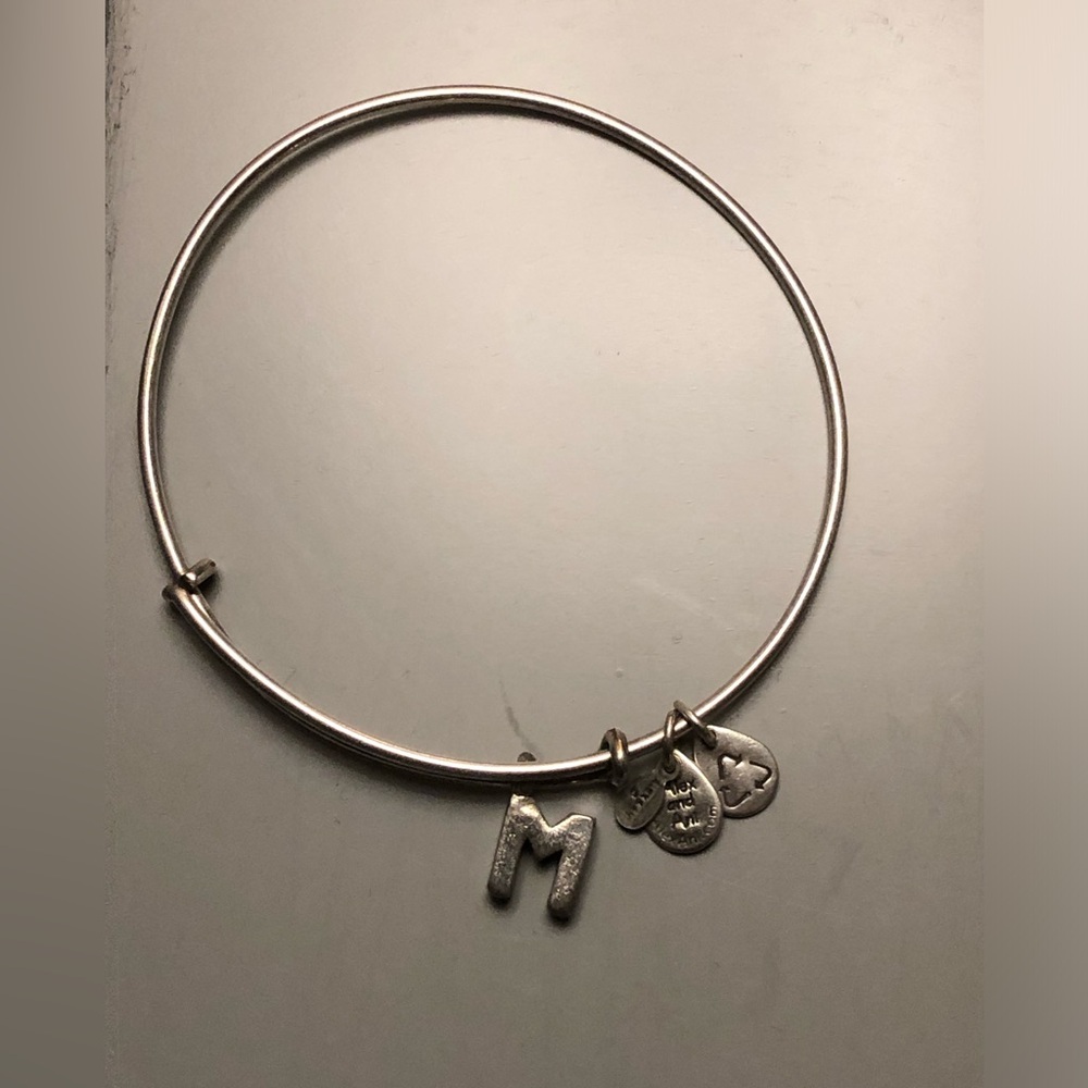 Alex and Ani “M” initial adjustable bangle.